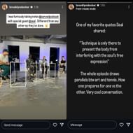 Screen grab of Brooklyn Decker's Instagram stories